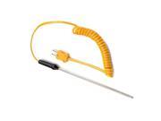 THZY 80mm x 3mm Probe K Type 0 500C Temperature Range Coiled Thermocouple 1M
