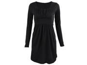 New Fashion autumn Casual Dress Long Sleeve Party Dresses Sexy Dress Black XL