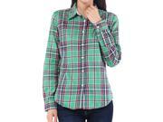 Debao long sleeve collar plaid women shirt small and fresh sports leisure women pure cotton shirt s 2062 2 M