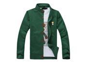 men s boutique leisure pure cotton Sweatshirts Male fall leisure coat Men labeling casual jackets Men hoodies Green L