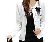 women summer style clothing outerwear slim women coat jacket feminine women blazer white XL