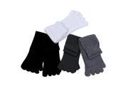 SODIAL R 5 Pairs Men s Five Seperate Finger Toe Socks Comfortable Cotton