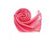 Winter Women Trendy Wrap Fashionable Scarf Wool Blends Soft Warm Long Large Shawl Tassels Peach red