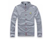 men s boutique leisure pure cotton Sweatshirts Male fall leisure coat Men labeling casual jackets Men hoodies Gray L