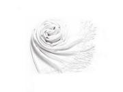 THZY Winter Women Trendy Wrap Fashionable Scarf Wool Blends Soft Warm Long Large Shawl Tassels white