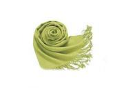 THZY Winter Women Trendy Wrap Fashionable Scarf Wool Blends Soft Warm Long Large Shawl Tassels Akika Green