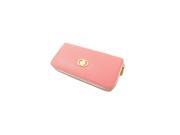Women Long Purse PU Leather Wallet Phone Card Holder Clutch Bag Pink
