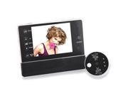 3.5 inches LCD Screen Digital Peephole Doorbell Security Viewer Zoom Camera 120 wide angle Night vision Video Record Photo shooting Monitor 24 Hours black