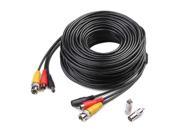 Black 100ft AV Video Audio Power BNC Cable for CCTV Video Security Surveillance Camera with 2 RCA Male to BNC Female Connectors 3JG