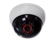 Indoor CCTV Fake Dummy Dome Security Camera with IR LEDs White