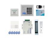 DIY Full Complete RFID Door Access Control Kit Set for Single Door 180kg 396Lbs Electric Strike Magnetic Lock Card PIN Remote Control Door Bell Exit Button