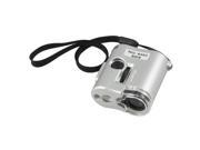 THZY 60X Loupe Magnifier 2 LED Light 1 UV Lamp Gemstone Gray Shell