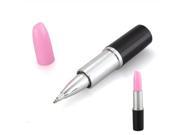 THZY Pen Ball point pen Lipstick Shape pink Color Ink Blue