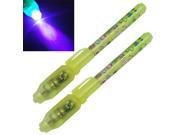 THZY 2 Invisible Security UV Marker Pen Gadget Ultraviolet LED Note Bank Money Fake