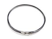 THZY 10 × steel metal choker necklace life 1 mm Silver+Black THZY 10 × steel metal choker necklace life 1 mm Silver+Black