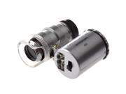 THZY Pocket Mini 60x LED Pocket Microscope Jeweler Magnifier Adjustable Loupe
