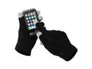 Black touch glove for screen touch itouch ipad iphone Samsung HTC etc type fiber has 10 fingers