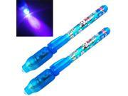 THZY 2 X UV Invisible Security Marker Permanent Pen Built in Ultra Violet LED Light