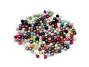 THZY 500pcs Mixed Colour Round Glass Pearl Loose Beads 4mm Spacer Fit Jewelry Craft Size 4mm by 0.9mm