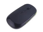 Ultra Slim Wireless Mouse 1600 DPI USB 2.4 GHz black with green