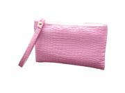 Womens Crocodile pattern Purse evening Handbag Pink