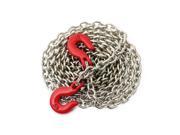 Racing 1 10 RC Car Rock Crawler Accessory 85cm Long Chain Hook Red Silver