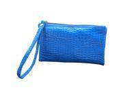 Womens Crocodile pattern Purse evening Handbag Blue
