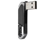 THZY 16GB USB2.0 Memory Stick Keychain rotation Metal U disk Black