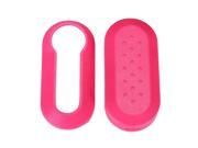 SODIAL Remote Flip Key Shell Fob Case Cover 3 Buttons For Fiat 500 Brava Panda Punto Pink