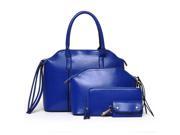 fashion Ms. retro oil wax leather bag portable diagonal package shoulder bag mother and child Blue