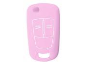 SODIAL 2 3 Button Silicone Remote Key Cover Case For VAUXHALL OPEL CORSA ASTRA Pink