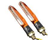 2 pcs 9LED Universal Motorcycle Turn Signal Lamp Indicator Amber Light Blinker 4 Case Orange