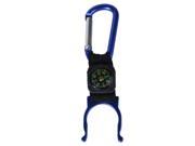 THZY Blue Carabiner Water Bottle Holder Camping Hiking Compass