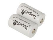 TangsFire 2Pcs 18350 1500mAh 3.7V 4.2V Rechargeable Li ion Battery White