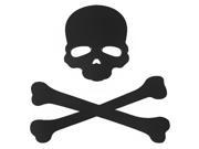 3D Skull Metal Car Sticker Auto Motor Skeleton Crossbones Emblem Badge Label Black