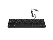 THZY Black Ultra thin Quiet Small Size 78 Keys Mini Multimedia USB Keyboard For Laptop PC