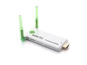 THZY Quad Core 1.8GHz Android 4.2 Mini PC TV Box Dongle RK3188 Dual Antenna Bluetooth 2GB RAM 8GB WIFI HDMI HI716 white