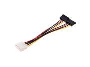 SODIAL 4 Pin to 2x 15 Pin SATA Power Cable 5.5 Inches