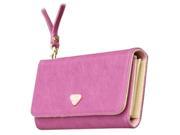 Multifunction Clutch Wallet Zip Bag Phone Case For iPhone 4 4S 5 5S Galaxy S2 S3 HOT SALE Purple