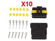 THZY 10x connector Plug Kit Waterproof Seals 1.5mm 6 Channels For Car Boat