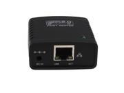 Print Server USB 2.0 Ethernet Network LPR for LAN Ethernet Networking Printers Share black