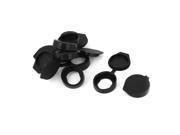 THZY Rubber Key Panel Cam Lock Anti Dust Waterproof Cover Cap Black 8PCS