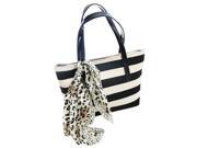 Striped navy wind leopard scarves canvas shoulder bag handbag