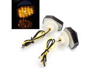 THZY 2 piece Motorcycle Direction Light 12 LED Lamp Yellow