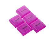 TangsFire 5pcs new Plastic Case Holder Storage Box for AA AAA Battery Purple