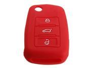 THZY Silicone Key Case Shell Cover For VW Mk6 Golf Jetta GTI Polo Passat Skoda Red