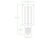 SODIAL E14 7W 36 LED 5050 SMD Corn Bulb Lamp Spot Light Emitter White AC 220V