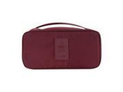 Travel Cosmetic Make Up Toiletry Holder Beauty Wash Organizer Storage Purse Bag Monopoly Pouch Wine red