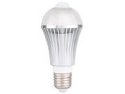 THZY E27 IR Motion detector bulb 6 LEDs 6W 600LM white light lamp