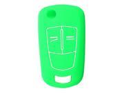 SODIAL 2 3 Button Silicone Remote Key Cover Case For VAUXHALL OPEL CORSA ASTRA Green